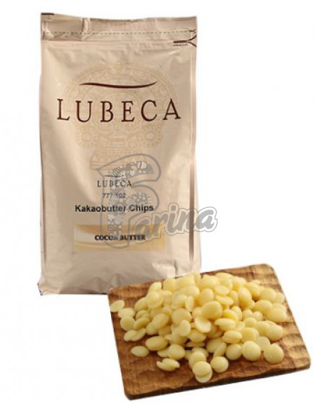 Масло какао дезодорированное в каллетах Lubeca 1 кг< фото цена